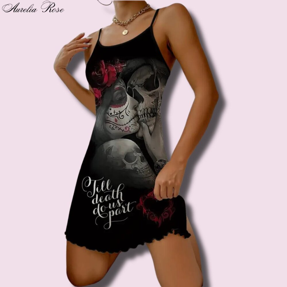 💘 Skull Romance Slip Dress